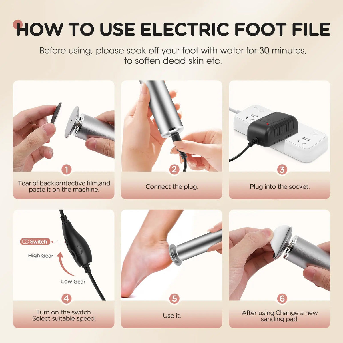 SoftStep™ Expert – Râpe Électrique Professionnelle pour Pieds