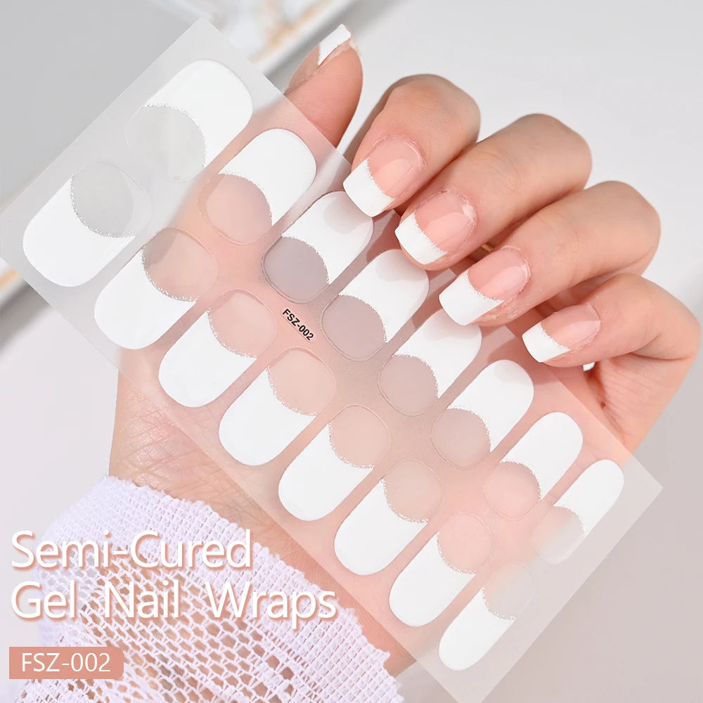 NailGlow™ Gel Wraps – Stickers Ongles Gel Semi-Cuit Full Cover