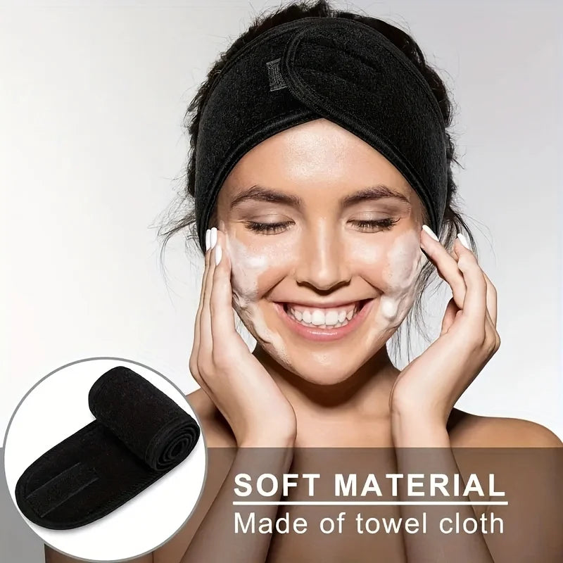 SpaLuxe™ Band – Verstellbares breites Stirnband für Make-up, Skincare, Spa und Gesichtspflege