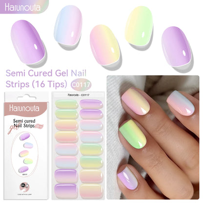 NailGlow™ Marble Red – Stickers Ongles Gel Semi-Cuit Effet Marbré