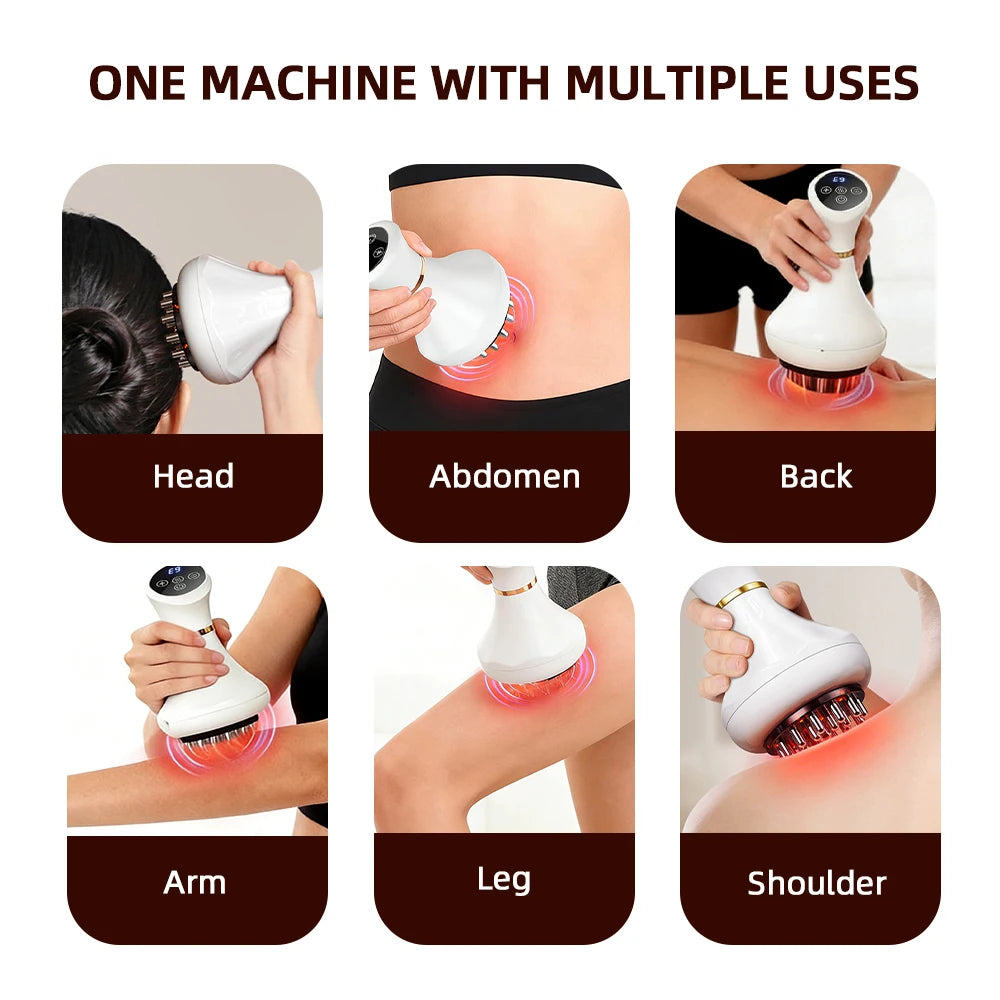 BodyFlow™ Pro – Körpermassagebürste mit Vibration, EMS und wiederaufladbarem Gua Sha