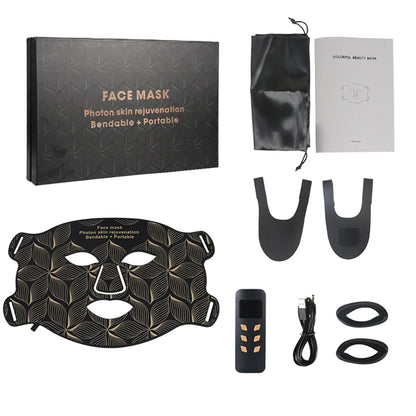 LumiSkin™ Elite – Masque LED Visage et Cou 8 Couleurs avec Lumière Rouge & Infrarouge
