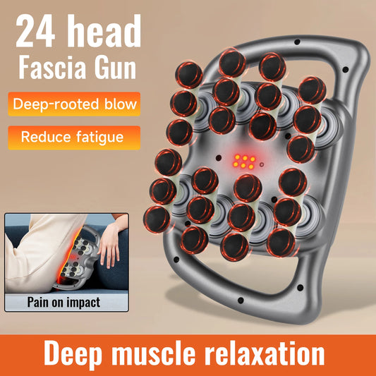 PulseRelief™ Pro Muskelmassagepistole – Tiefenwirksame Perkussionsmassage mit 16 oder 24 Aufsätzen
