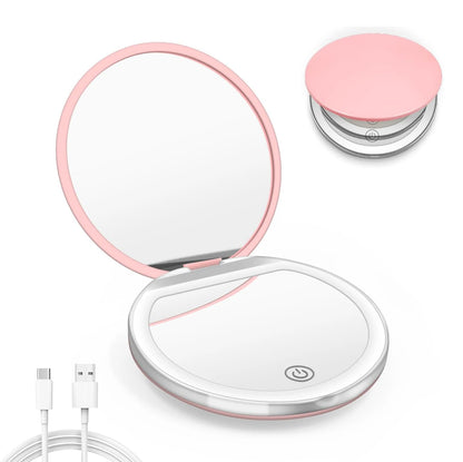 GlowMirror™ Pro – Miroir de Maquillage LED Rechargeable avec Grossissement 1X & 3X