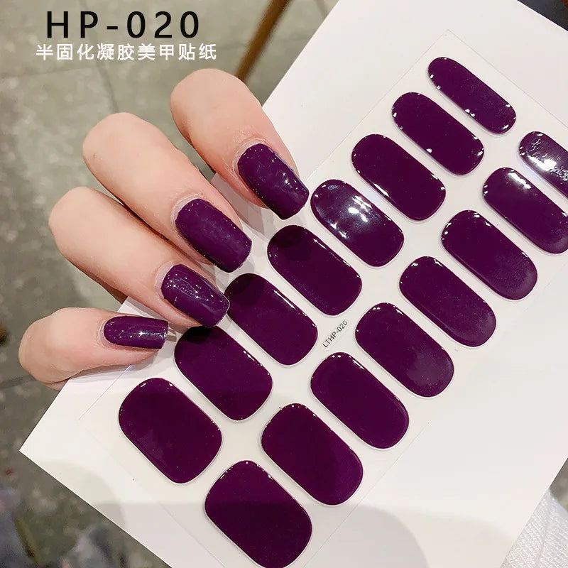 NailGlow™ Gel Wraps – Stickers Ongles Gel Semi-Cuit Full Cover