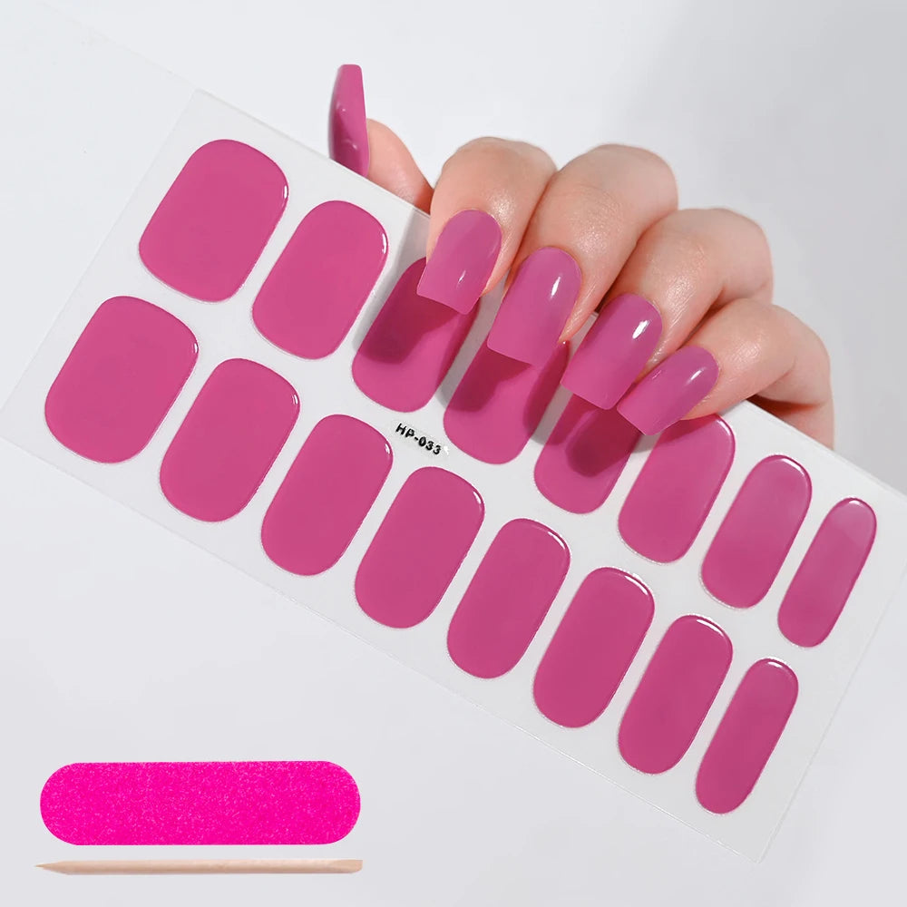 NailGlow™ Gel Wraps – Stickers Ongles Gel Semi-Cuit Full Cover