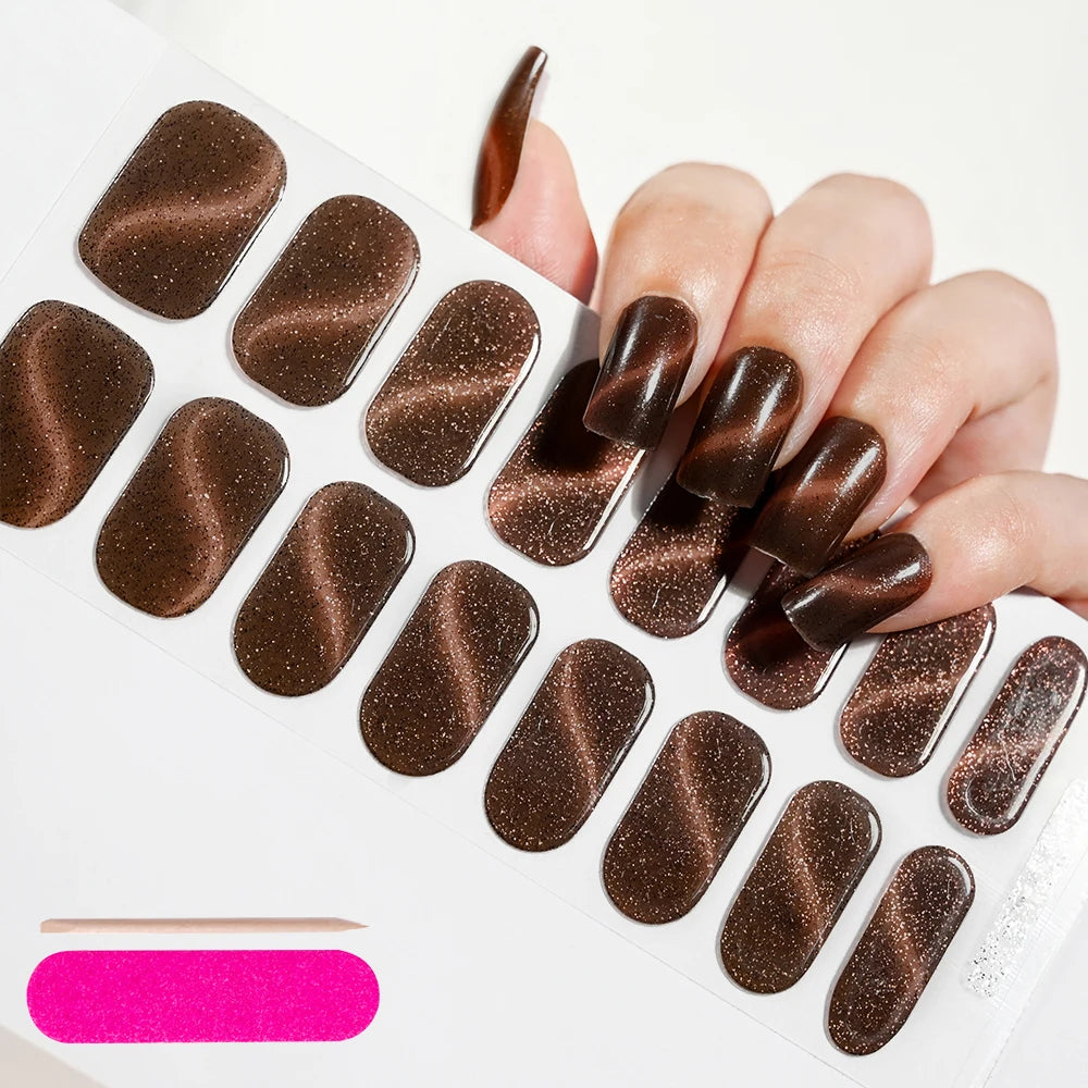 NailGlow™ Gel Wraps – Stickers Ongles Gel Semi-Cuit Full Cover