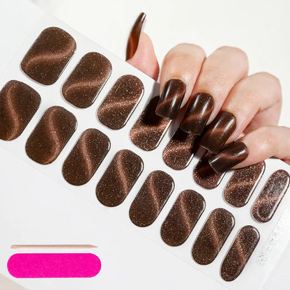 NailGlow™ Gel Wraps – Stickers Ongles Gel Semi-Cuit Full Cover