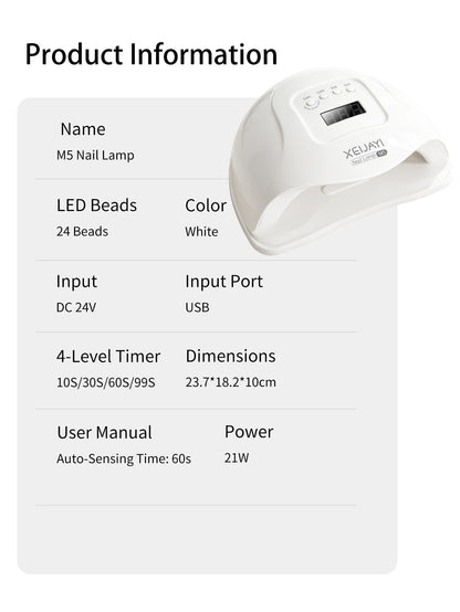 NailGlow™ Pro – Lampe UV/LED 24 LED pour Ongles
