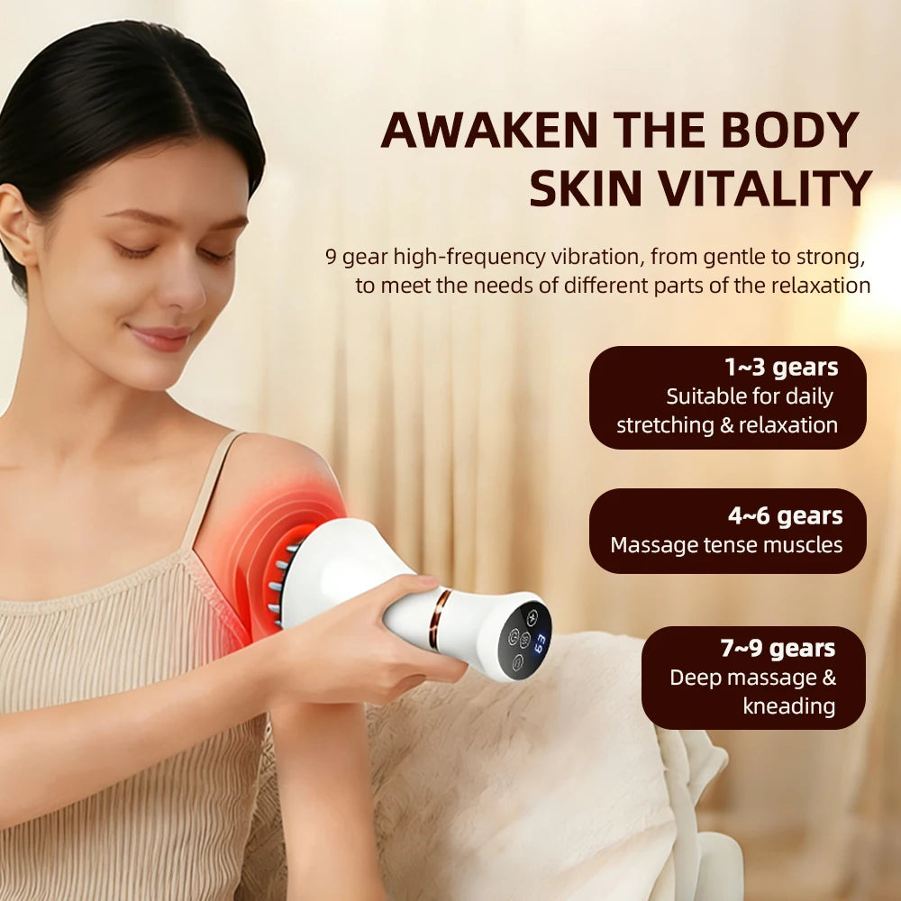 BodyFlow™ Pro – Körpermassagebürste mit Vibration, EMS und wiederaufladbarem Gua Sha