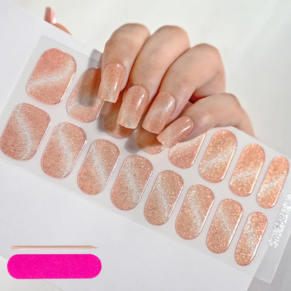 NailGlow™ Gel Wraps – Stickers Ongles Gel Semi-Cuit Full Cover