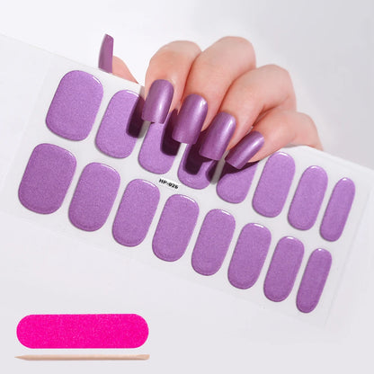 NailGlow™ Gel Wraps – Stickers Ongles Gel Semi-Cuit Full Cover