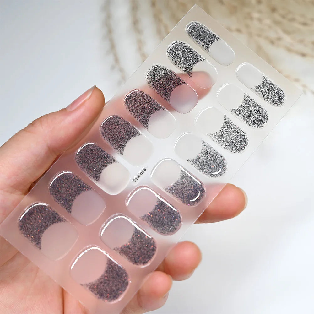 NailGlow™ Gel Wraps – Stickers Ongles Gel Semi-Cuit Full Cover