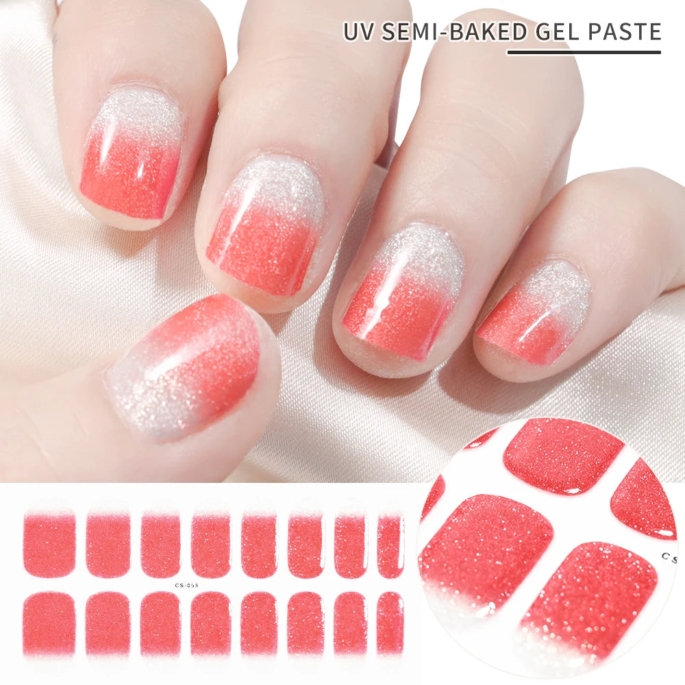 NailGlow™ Gel Wraps – Stickers Ongles Gel Semi-Cuit Full Cover