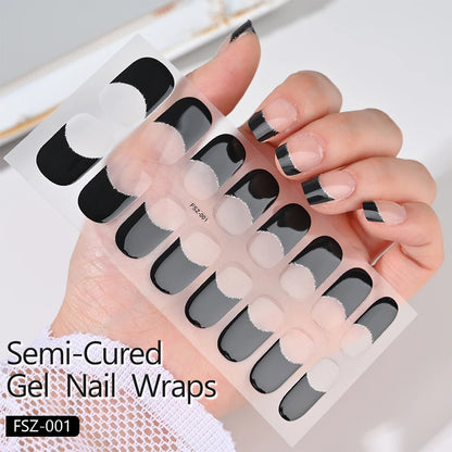 NailGlow™ Gel Wraps – Stickers Ongles Gel Semi-Cuit Full Cover
