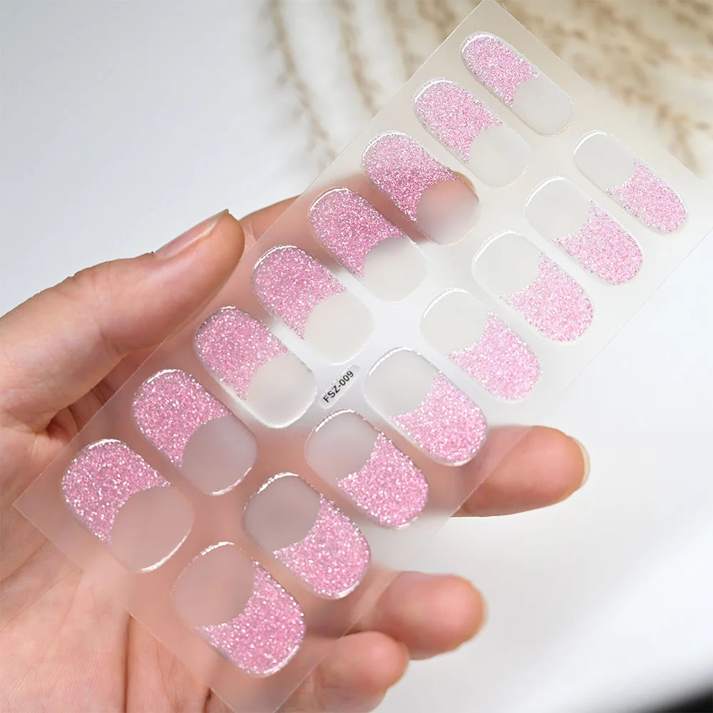 NailGlow™ Gel Wraps – Stickers Ongles Gel Semi-Cuit Full Cover