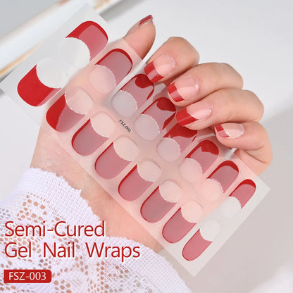 NailGlow™ Gel Wraps – Stickers Ongles Gel Semi-Cuit Full Cover