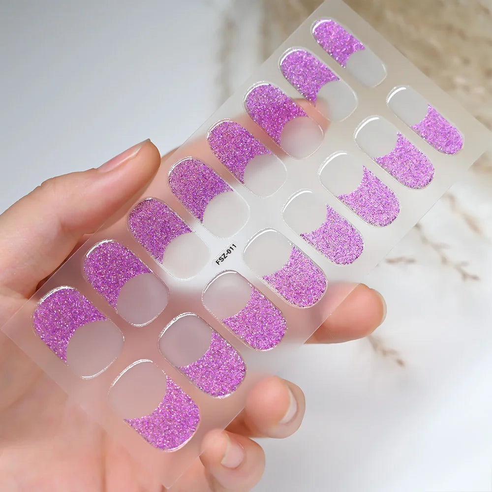 NailGlow™ Gel Wraps – Stickers Ongles Gel Semi-Cuit Full Cover