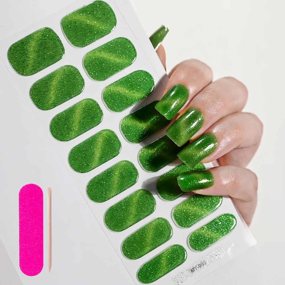 NailGlow™ Gel Wraps – Stickers Ongles Gel Semi-Cuit Full Cover