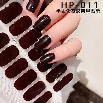 NailGlow™ Gel Wraps – Stickers Ongles Gel Semi-Cuit Full Cover