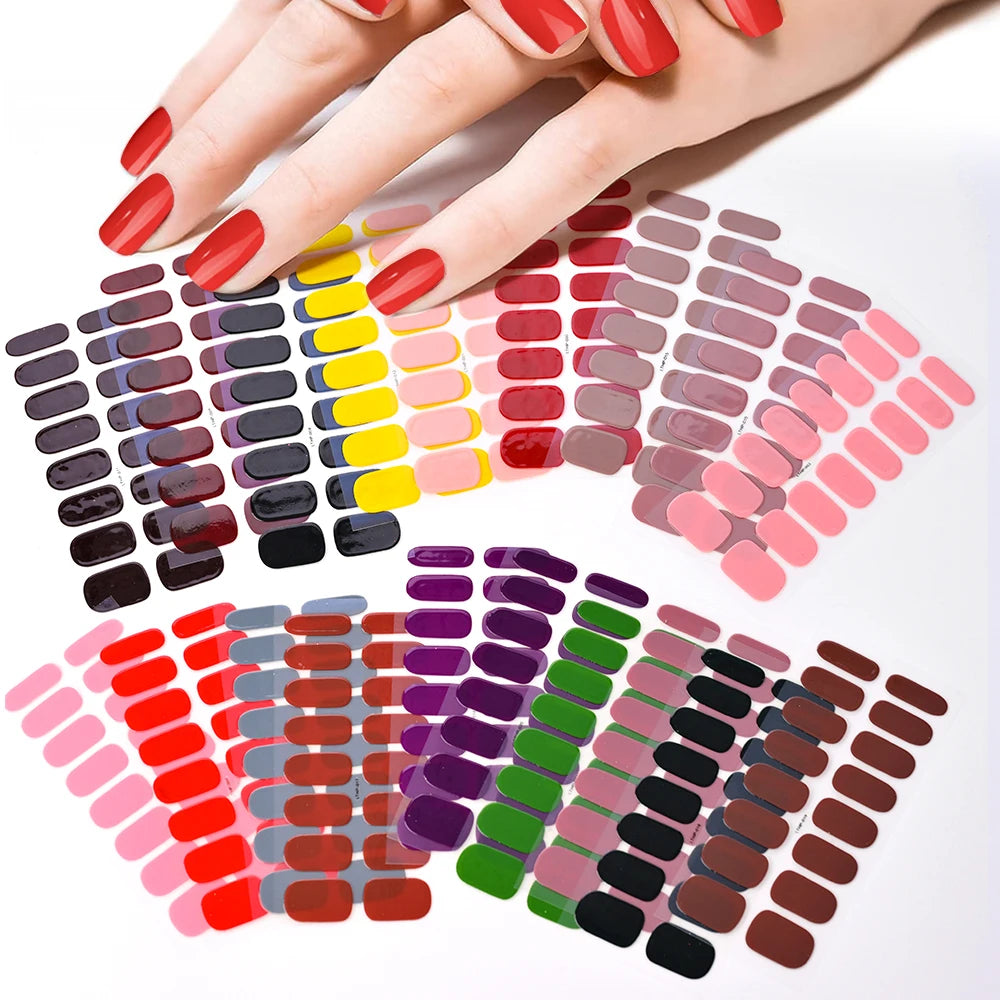 NailGlow™ Gel Wraps – Stickers Ongles Gel Semi-Cuit Full Cover