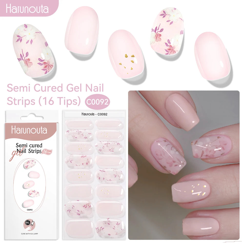 NailGlow™ Marble Red – Stickers Ongles Gel Semi-Cuit Effet Marbré