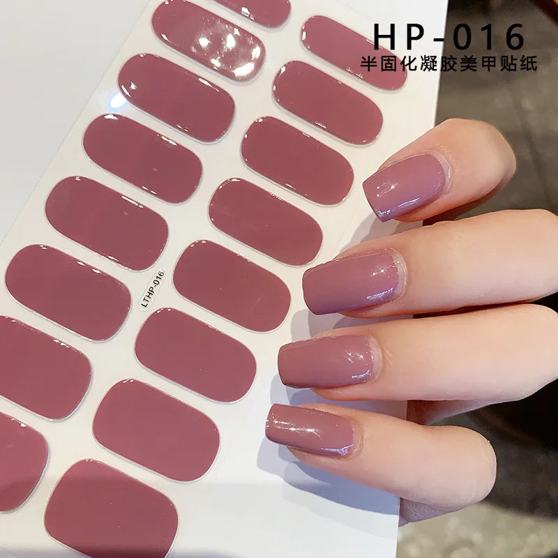 NailGlow™ Gel Wraps – Stickers Ongles Gel Semi-Cuit Full Cover