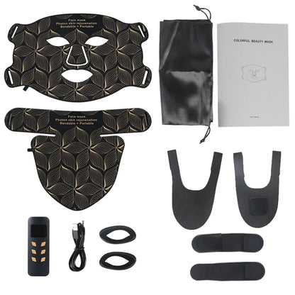 LumiSkin™ Elite – Masque LED Visage et Cou 8 Couleurs avec Lumière Rouge & Infrarouge