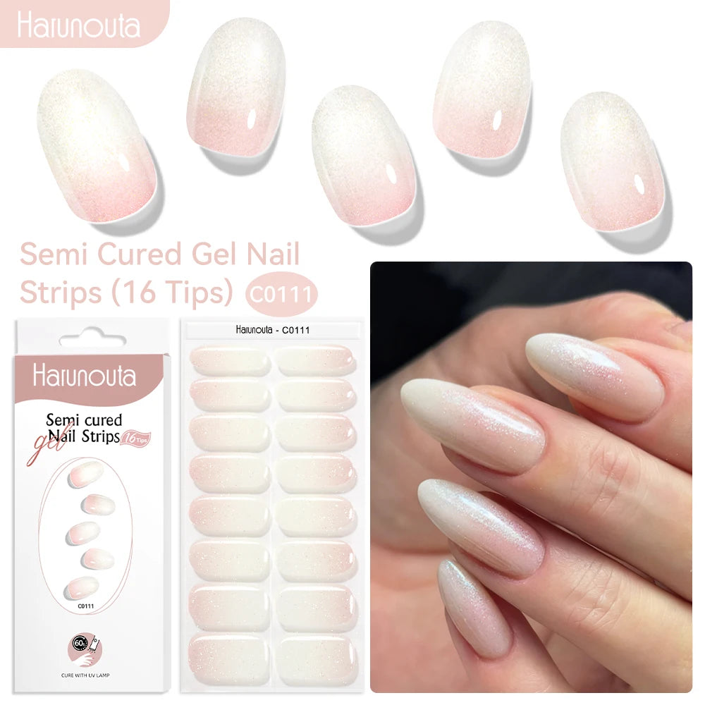 NailGlow™ Marble Red – Stickers Ongles Gel Semi-Cuit Effet Marbré