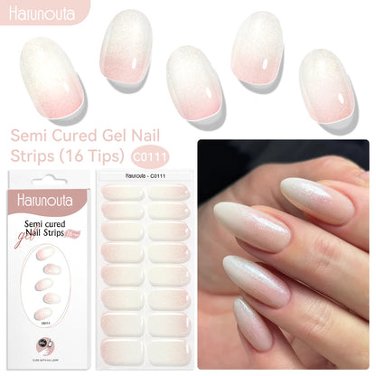 NailGlow™ Marble Red – Stickers Ongles Gel Semi-Cuit Effet Marbré