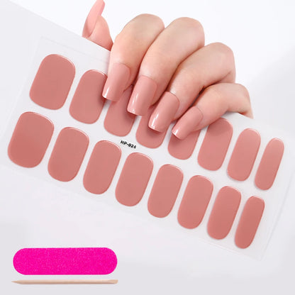 NailGlow™ Gel Wraps – Stickers Ongles Gel Semi-Cuit Full Cover