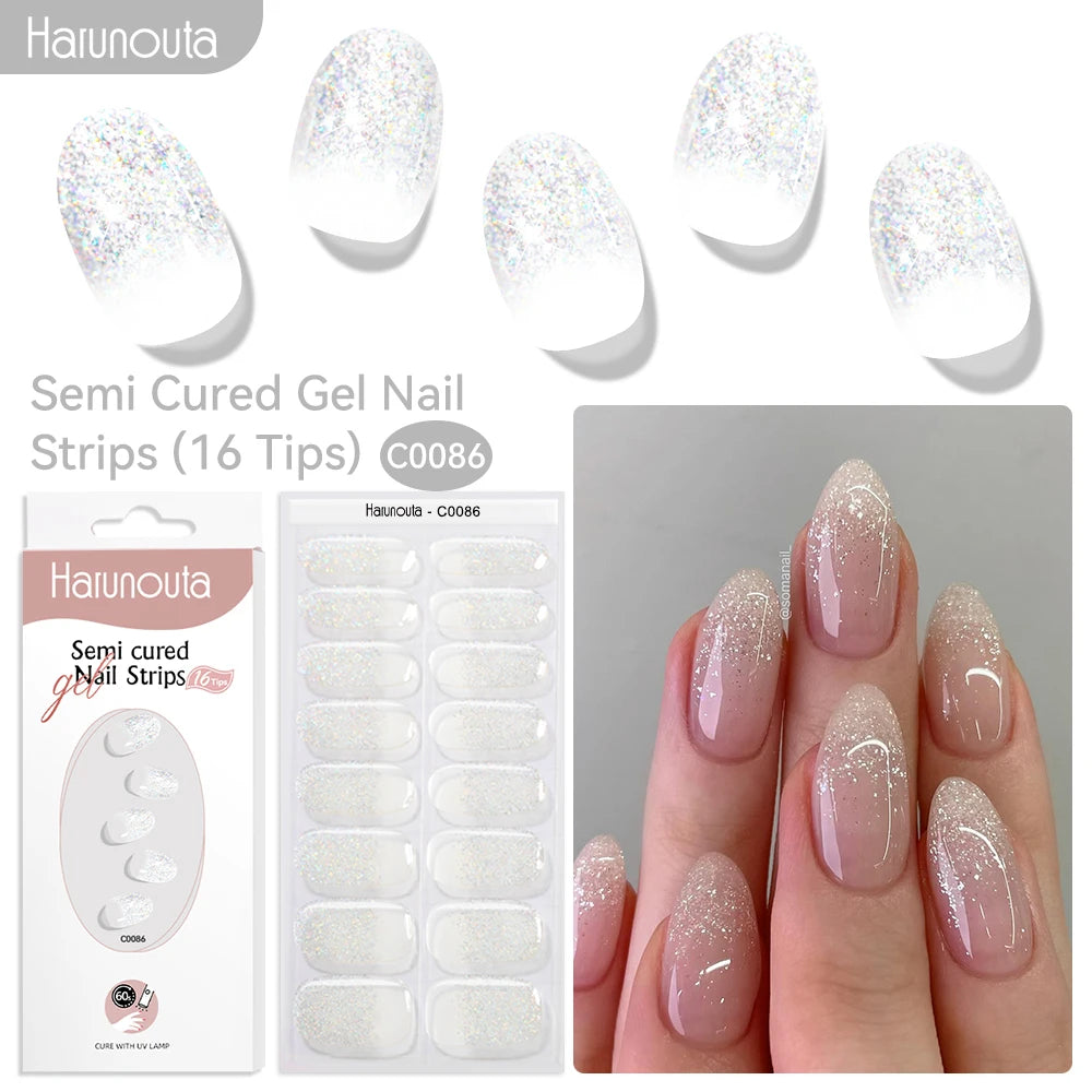 NailGlow™ Marble Red – Stickers Ongles Gel Semi-Cuit Effet Marbré