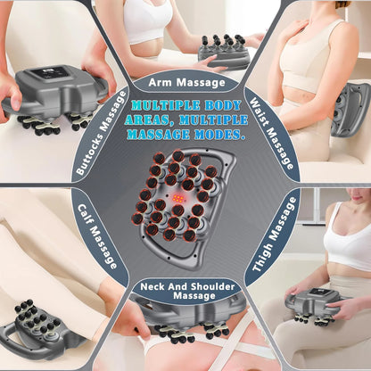 Pistolet de Massage Musculaire PulseRelief™ Pro – Massage Percussif Profond avec 16 ou 24 Têtes