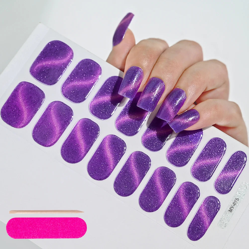 NailGlow™ Gel Wraps – Stickers Ongles Gel Semi-Cuit Full Cover
