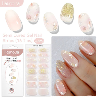 NailGlow™ Marble Red – Stickers Ongles Gel Semi-Cuit Effet Marbré