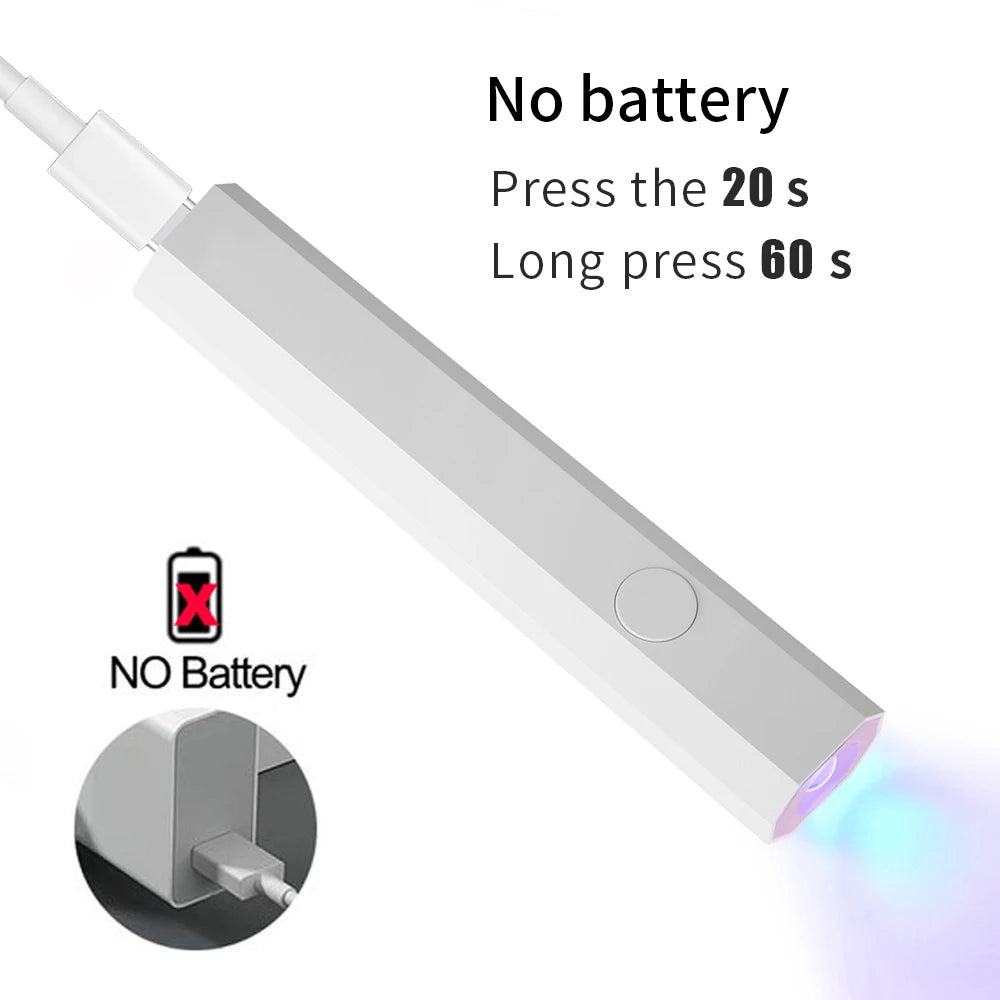 NailGlow™ Mini – Lampe UV/LED Portable pour Vernis Semi-Permanent