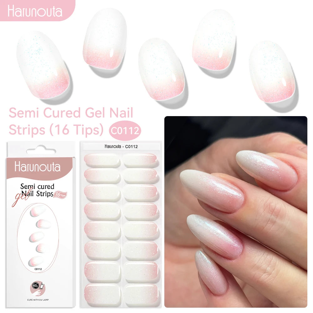 NailGlow™ Marble Red – Stickers Ongles Gel Semi-Cuit Effet Marbré