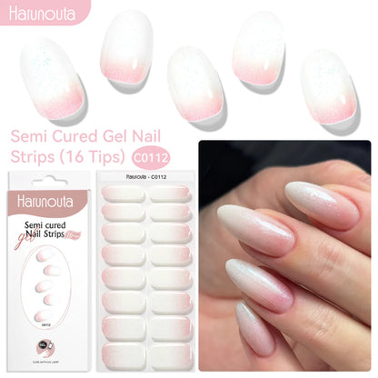 NailGlow™ Marble Red – Stickers Ongles Gel Semi-Cuit Effet Marbré