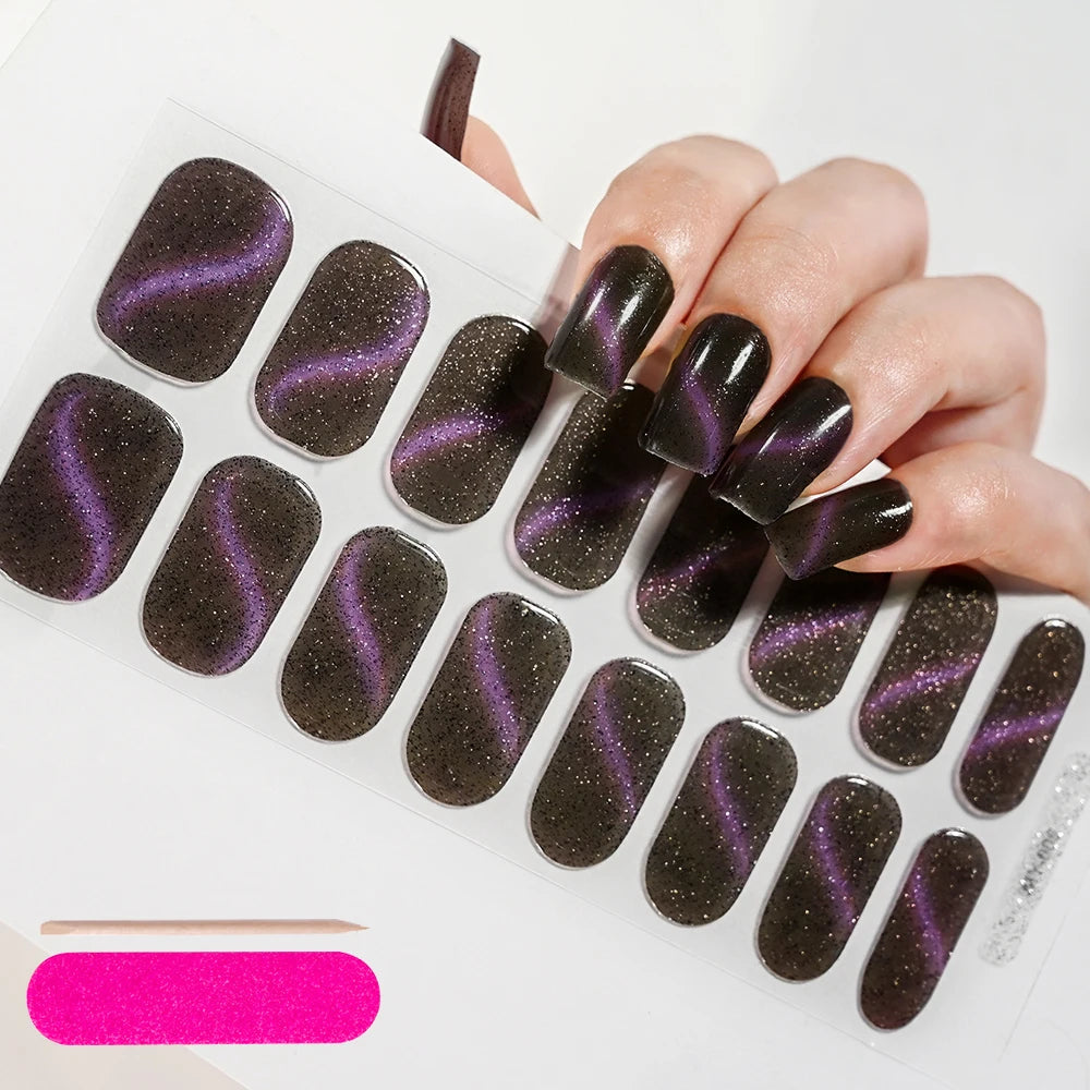 NailGlow™ Gel Wraps – Stickers Ongles Gel Semi-Cuit Full Cover