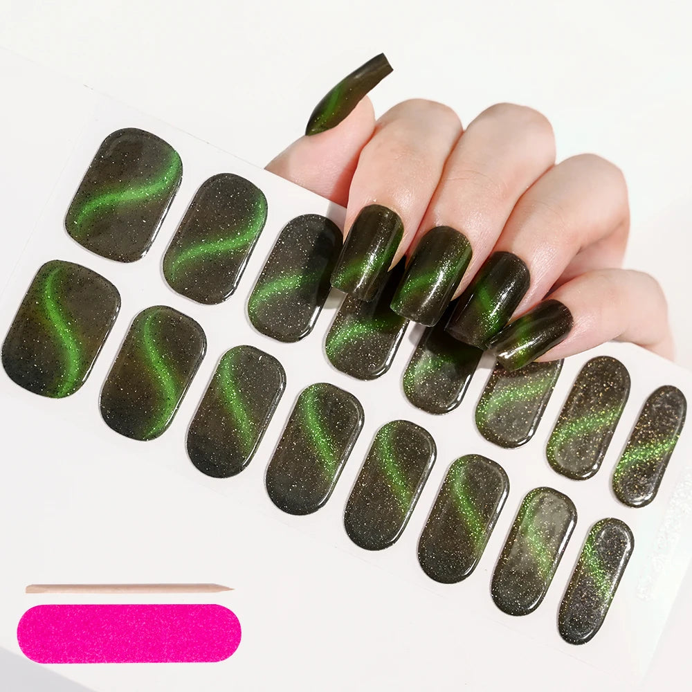 NailGlow™ Gel Wraps – Stickers Ongles Gel Semi-Cuit Full Cover