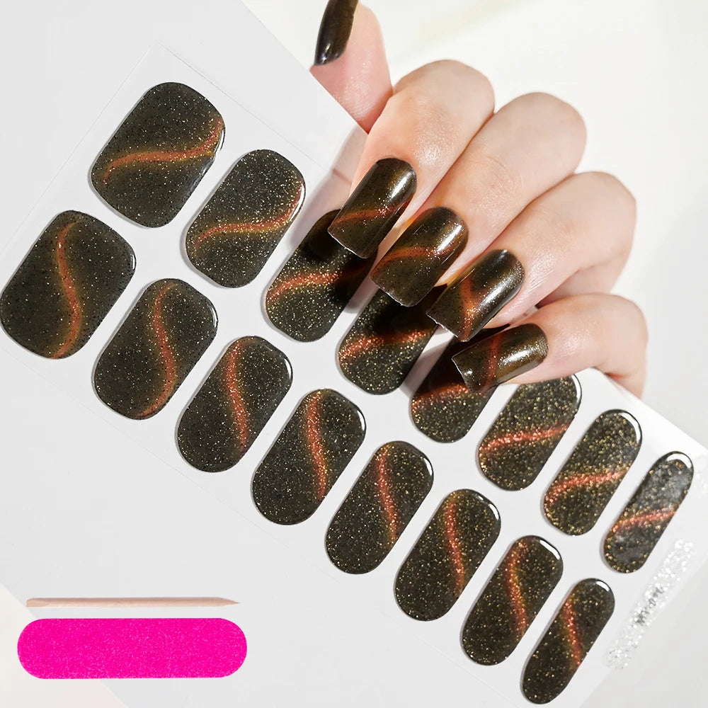 NailGlow™ Gel Wraps – Stickers Ongles Gel Semi-Cuit Full Cover