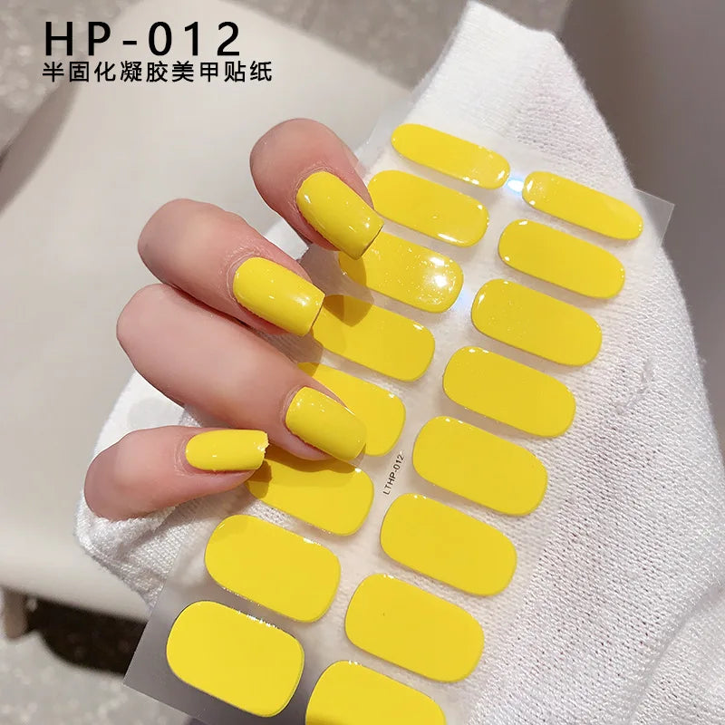 NailGlow™ Gel Wraps – Stickers Ongles Gel Semi-Cuit Full Cover