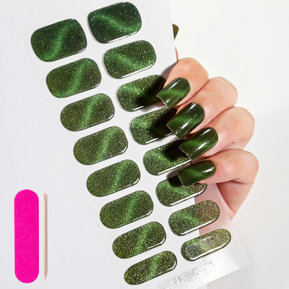 NailGlow™ Gel Wraps – Stickers Ongles Gel Semi-Cuit Full Cover