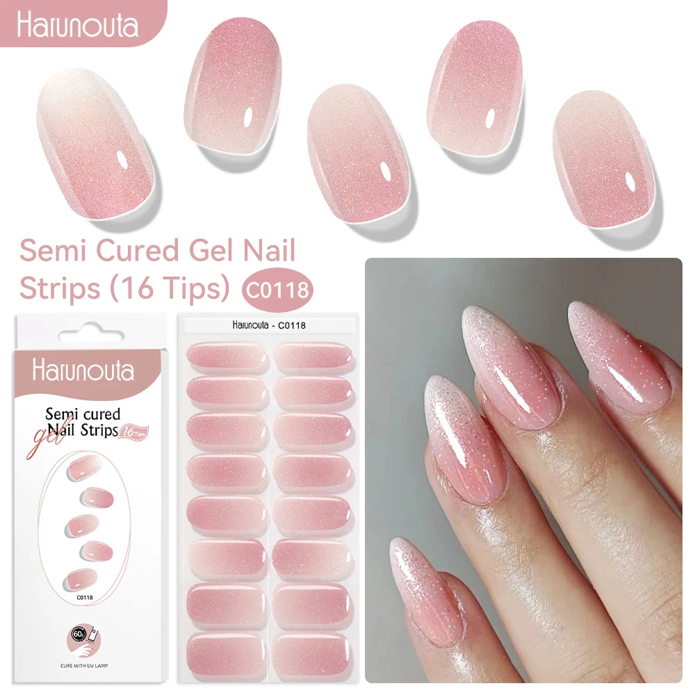 NailGlow™ Marble Red – Stickers Ongles Gel Semi-Cuit Effet Marbré