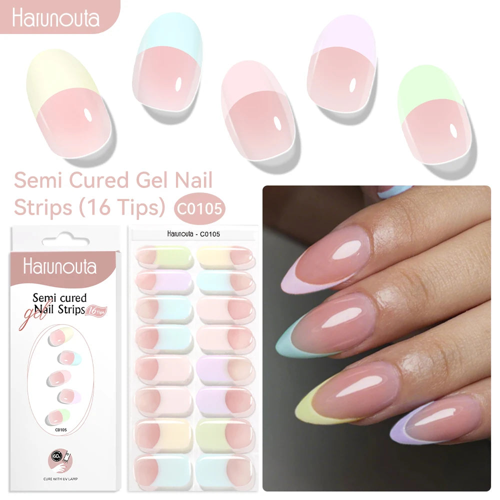 NailGlow™ Marble Red – Stickers Ongles Gel Semi-Cuit Effet Marbré
