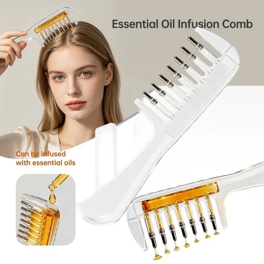 ScalpFlow™ – Peigne Applicateur d’Huile et Sérum pour Cuir Chevelu