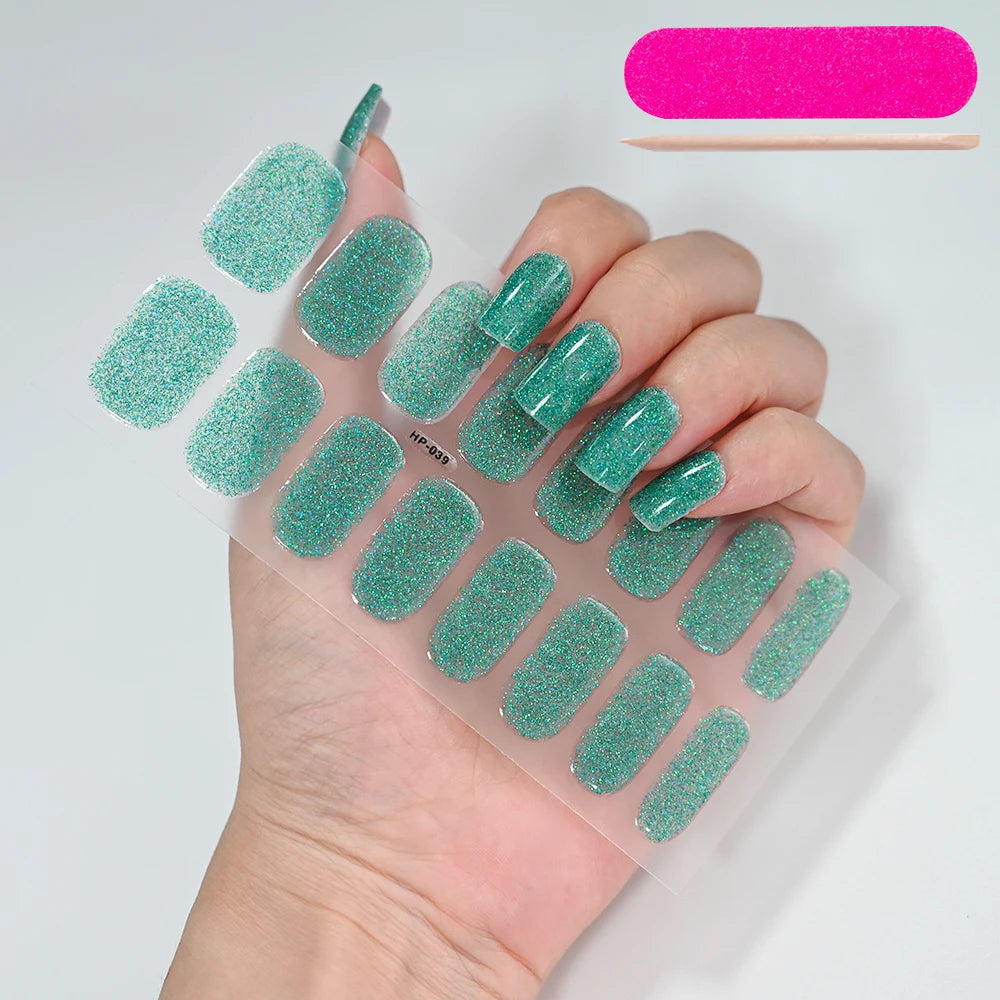 NailGlow™ Gel Wraps – Stickers Ongles Gel Semi-Cuit Full Cover