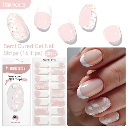 NailGlow™ Marble Red – Stickers Ongles Gel Semi-Cuit Effet Marbré