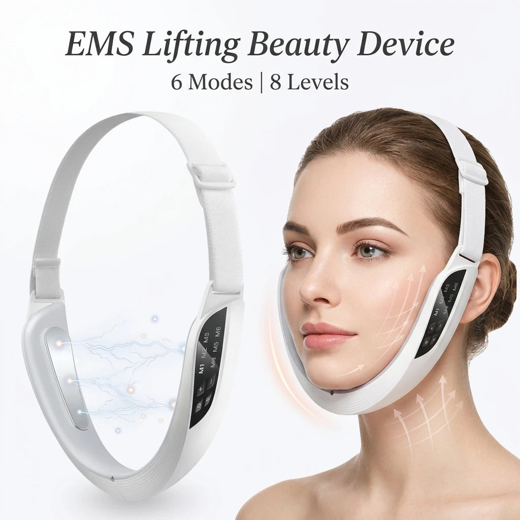 SculptLuxe™ V Pro – Wiederaufladbares EMS-Gesichtsgerät mit 6 Modi und 8 Intensitätsstufen