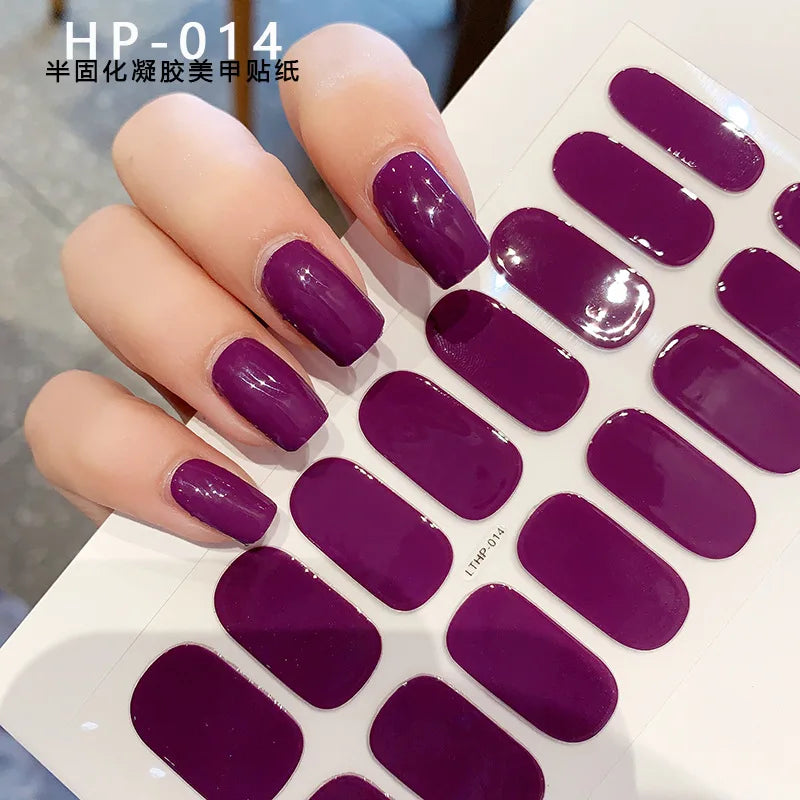 NailGlow™ Gel Wraps – Stickers Ongles Gel Semi-Cuit Full Cover